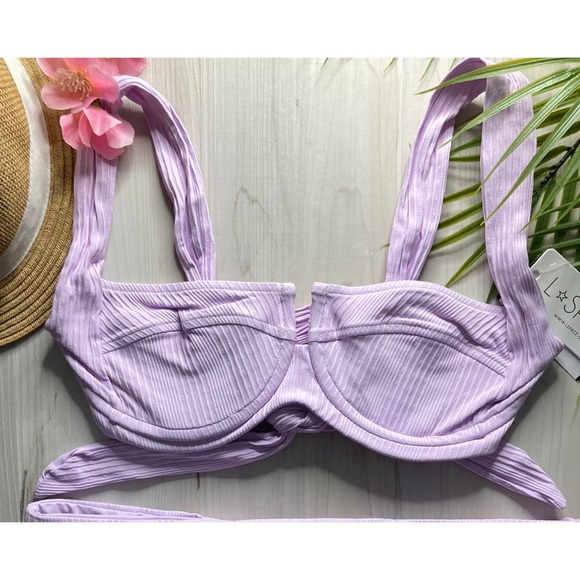 L*Space Lilac Bikini TOP - Picture 2 of 15